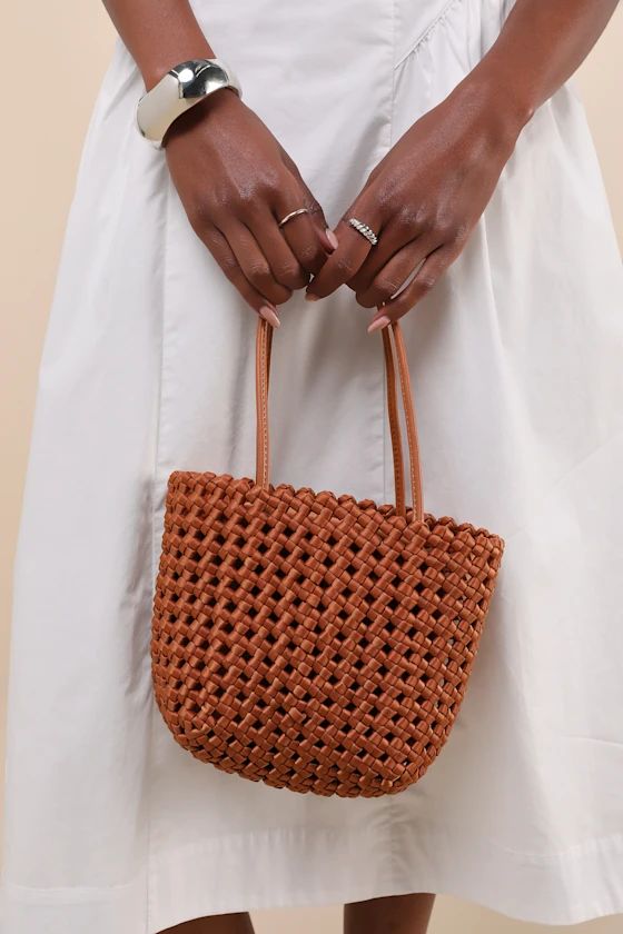 Instinctively Poised Brown Woven Handbag | Lulus