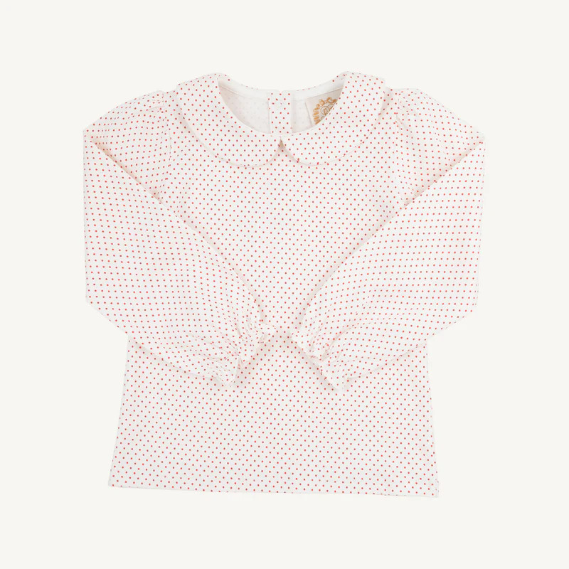 Maude's Peter Pan Collar Shirt (Long Sleeve Pima) - Palmetto Pearl wit | The Beaufort Bonnet Company