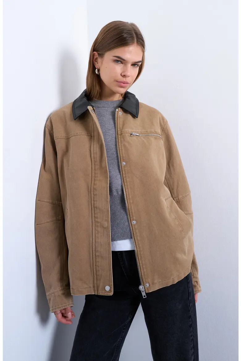 Topshop Zip Through Barn Jacket (Women) | Nordstromrack | Nordstrom Rack