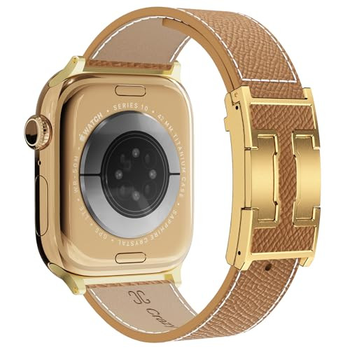 Designer Leather Band for Apple Watch Women with Signature H Buckle | Amazon (US)