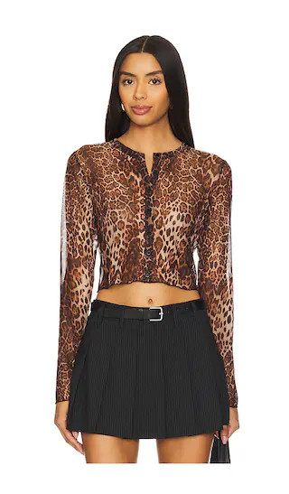 Becky Sheer Top in Brown Multi | Revolve Clothing (Global)