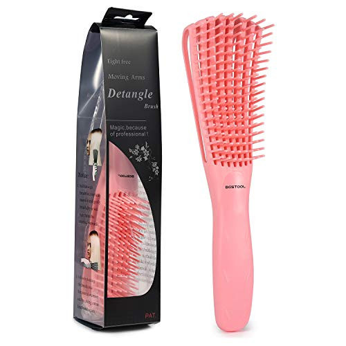 BESTOOL Hair Brush, Detangling Brush for Natural Black and Curly Hair (Pink, Afro 3/4abc), Ideal for Wet or Dry Hair | Amazon (US)