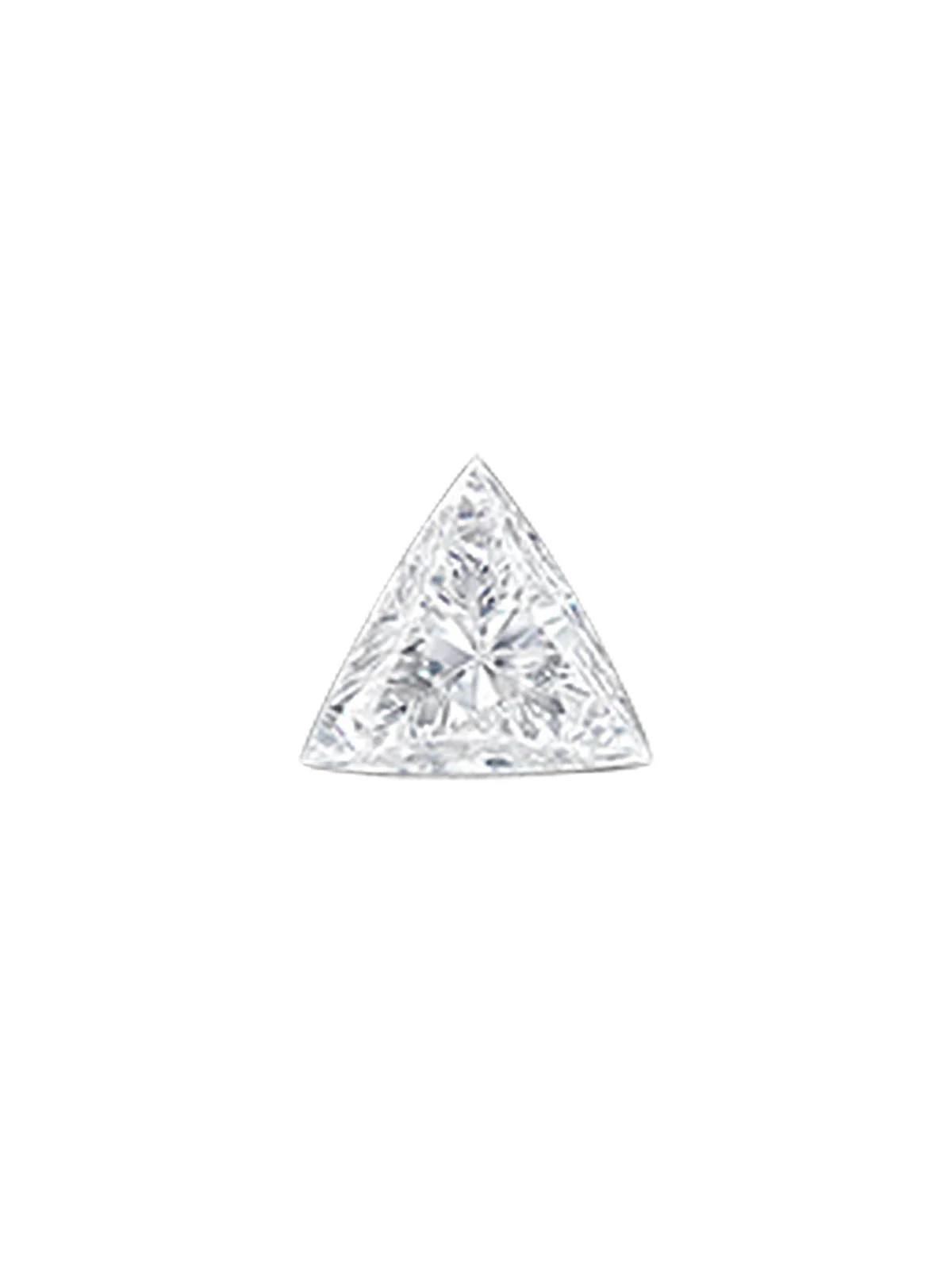 2.5mm Invisible Set Diamond Triangle Thread Through Yellow Gold Single Earring | YLANG 23