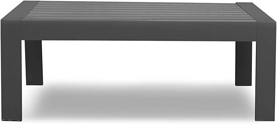 Solaste Patio Furniture Metal Coffee Table, All-Weather Aluminum Garden Outdoor Contemporary Rect... | Amazon (US)