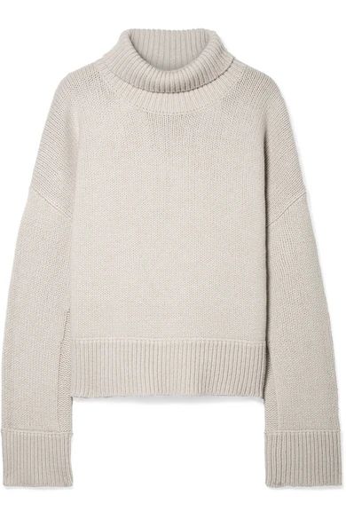 By Malene Birger - Jaquee Oversized Merino Wool-blend Turtleneck Sweater - Beige | NET-A-PORTER (UK & EU)