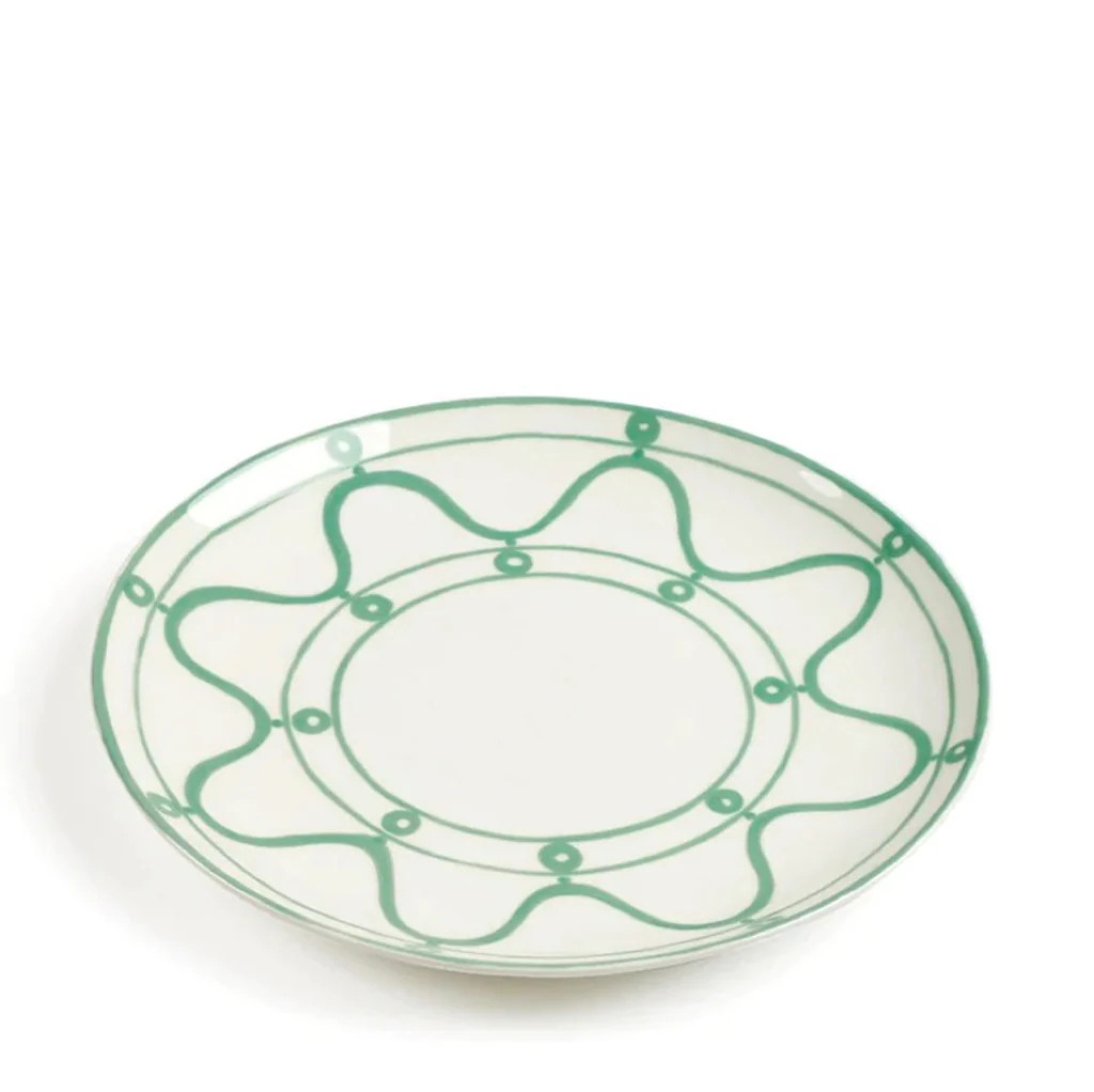 Poros Dinner Plate, Fern | Blue Print