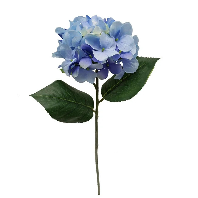 Mainstays 24" Artificial Flower Hydrangea Stem, Blue Color. Indoor Use. | Walmart (US)