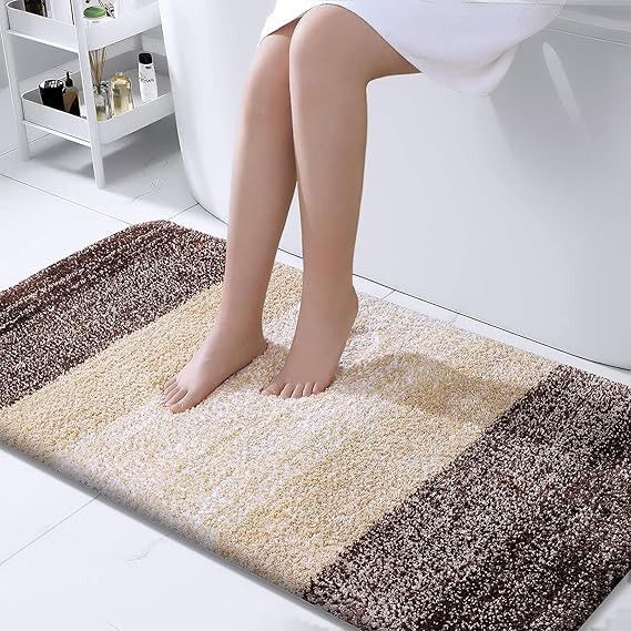 OLANLY Luxury Bathroom Rug Mat 44x24, Extra Soft and Absorbent Microfiber Bath Rugs, Non-Slip Plu... | Amazon (US)