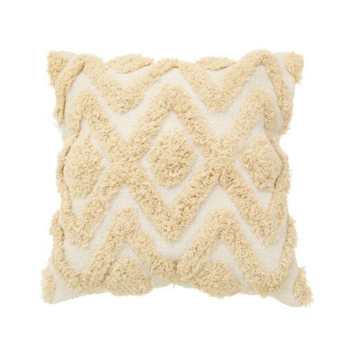 Details about   Sass & Belle Blanca Tufted Stripe Fringed Cream Cotton Woven Cushion Cover Gift | eBay UK