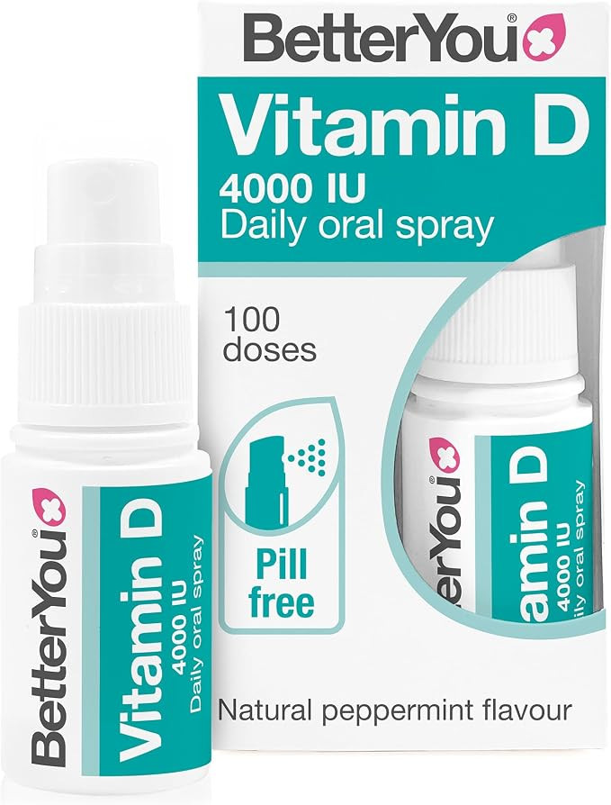 BetterYou Vitamin D3 4000 IU Oral Spray, Fast Acting High Strength Vitamin D3 Supplement, 3-Month... | Amazon (UK)