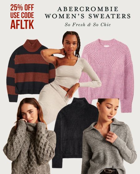 Abercrombie sale! Get 25% off by using the code AFLTK from Dec 9-12!
-
Women’s sweaters on sale - cable knit sweater - striped sweater - eyelash sweater - Fall ootd - cozy winter sweaters for women - affordable gifts for her #LTKstyletip

#LTKsalealert #LTKGiftGuide #LTKxAF
