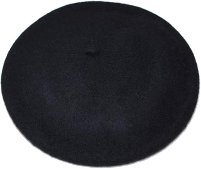 Women French Wool Beret Hats - Solid Color Classic Beanie Winter Cap | Amazon (US)