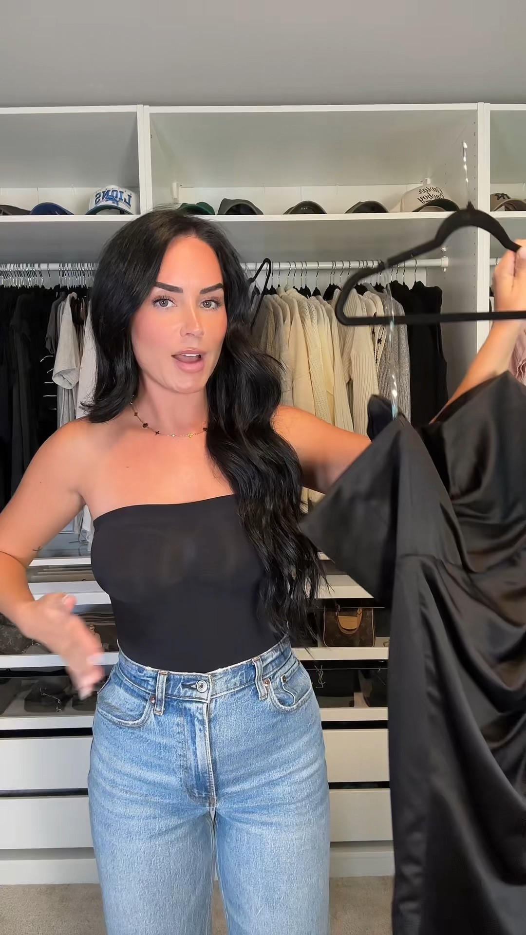 Wearing a size medium bodysuit
Size small sweater 
Size 26 curve love jeans 

#LTKVideo #LTKU #LTKStyleTip