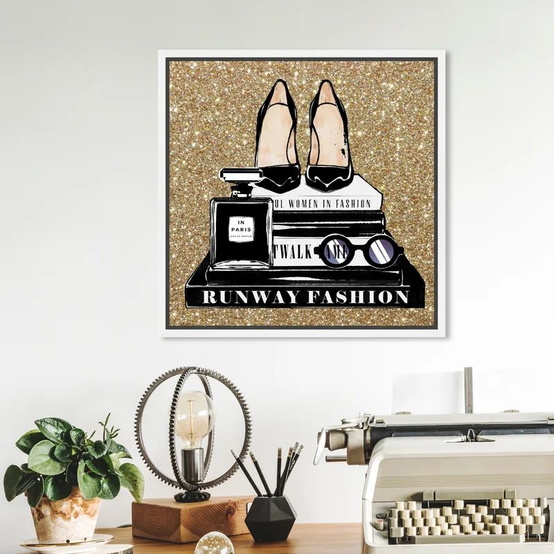 Oliver Gal 'Fashion And Glam Golden Book Collection Books' Canvas Art | Wayfair North America