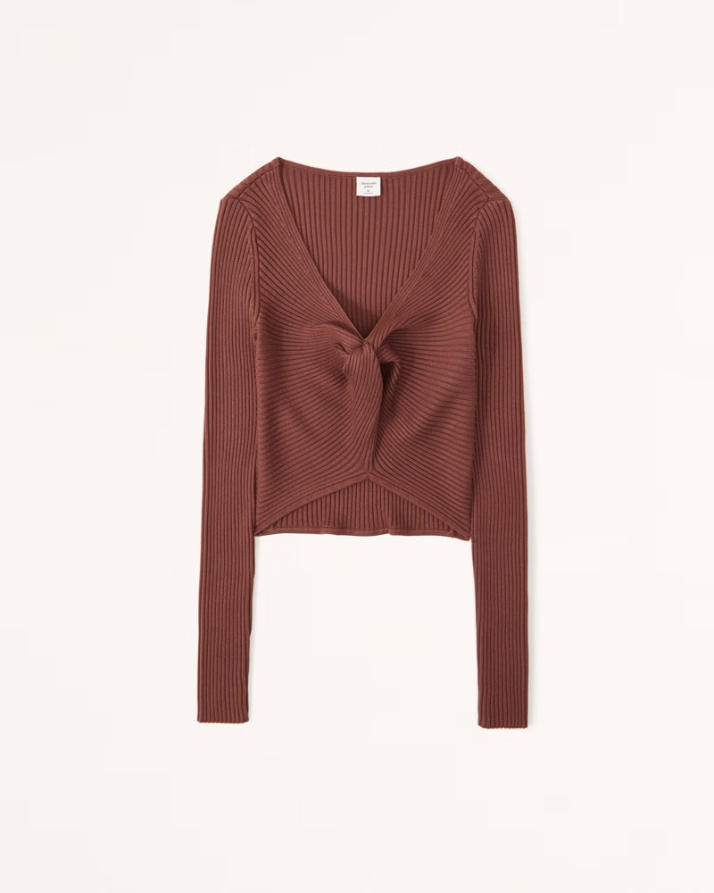 Women's Twist-Front Sweater Top | Women's 30% Off Select Styles | Abercrombie.com | Abercrombie & Fitch (US)