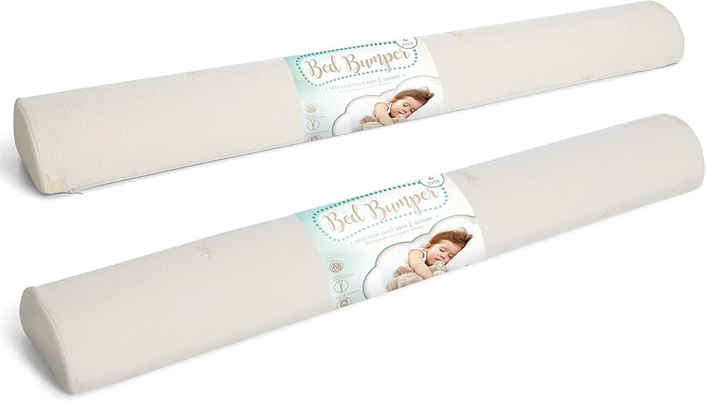 Milliard Bed Bumper (2 Pack) Toddler Foam Bed Rail with Bamboo Washable Cover and Non-Slip Hypoal... | Amazon (US)