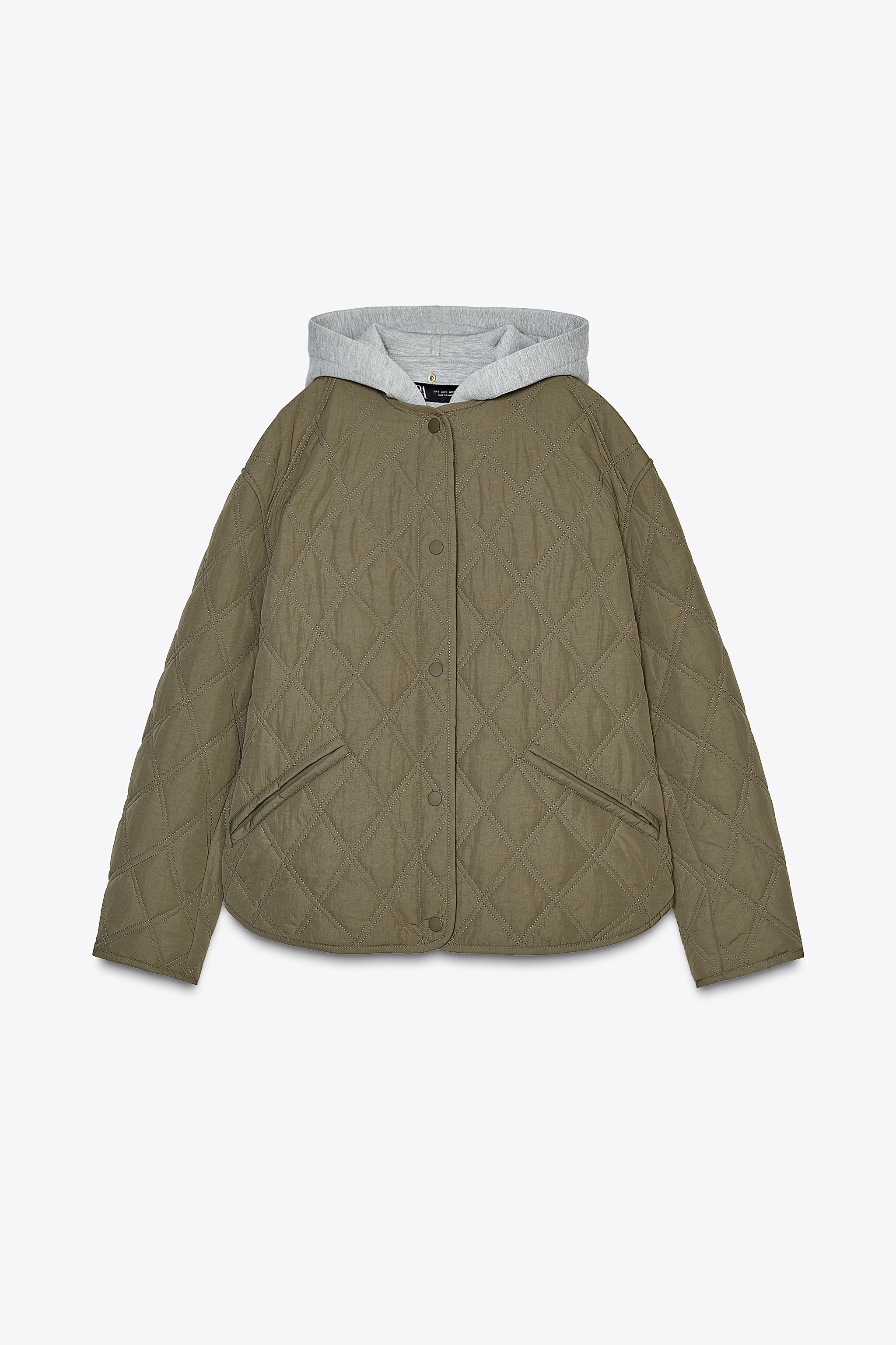 WATER-REPELLENT PADDED JACKET WITH CONTRAST HOOD | Zara UK