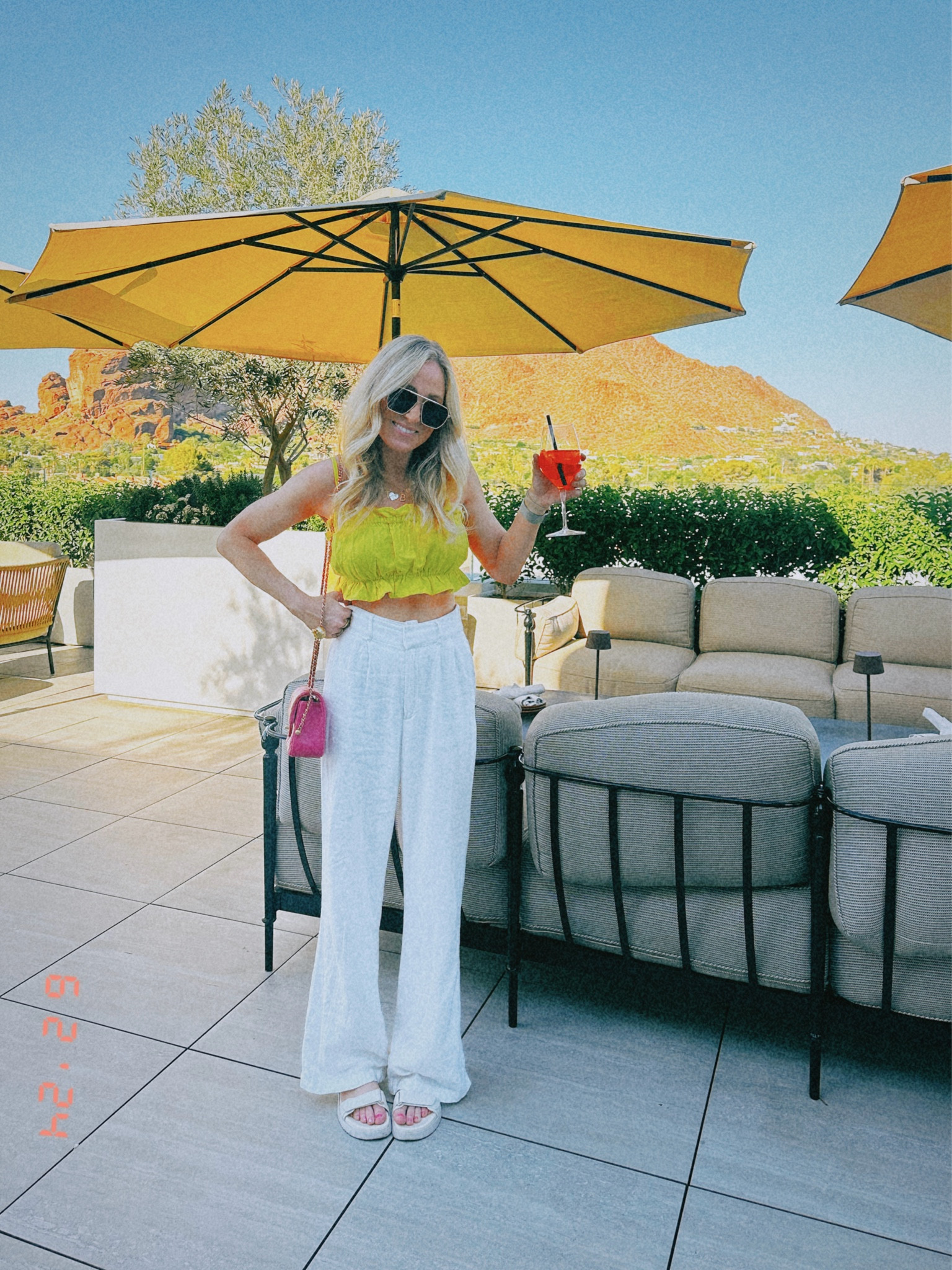 Pants run tts- I’m wearing my true size and long. Top runs tts, but I ordered up one! Amazon sunnies and linked my bag! 

#LTKFindsUnder100 #LTKFindsUnder50 #LTKStyleTip