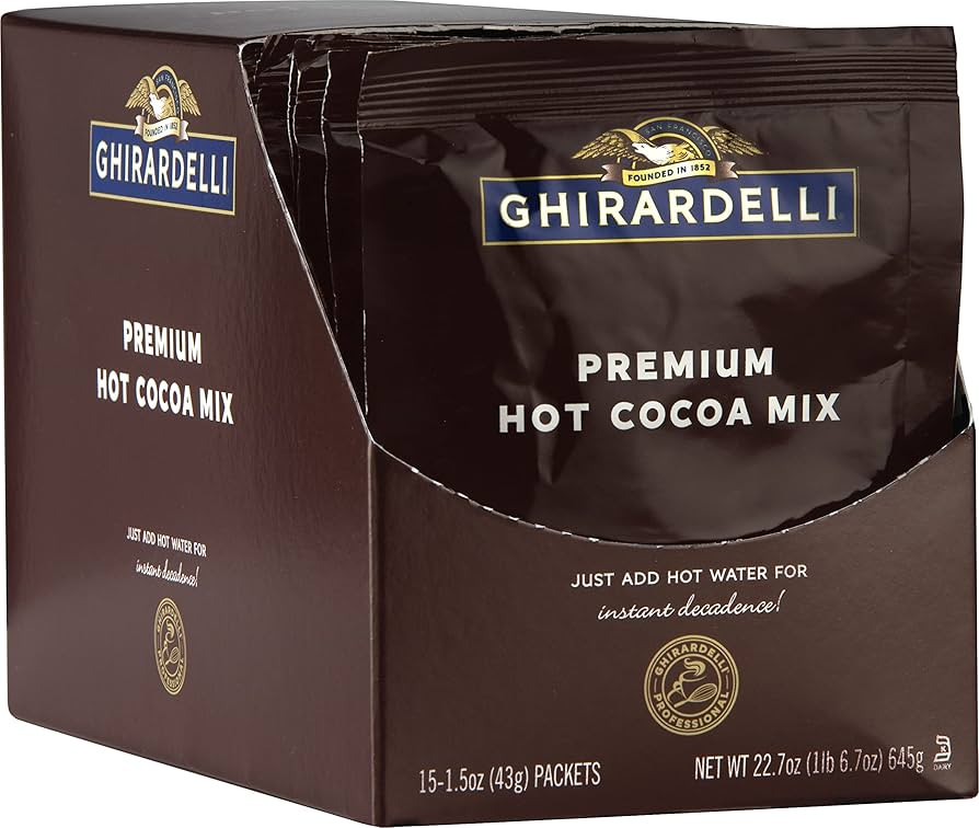Ghirardelli Premium Hot Cocoa Envelopes, Rich chocolate, 22.7 Ounce (Pack of 15) | Amazon (US)