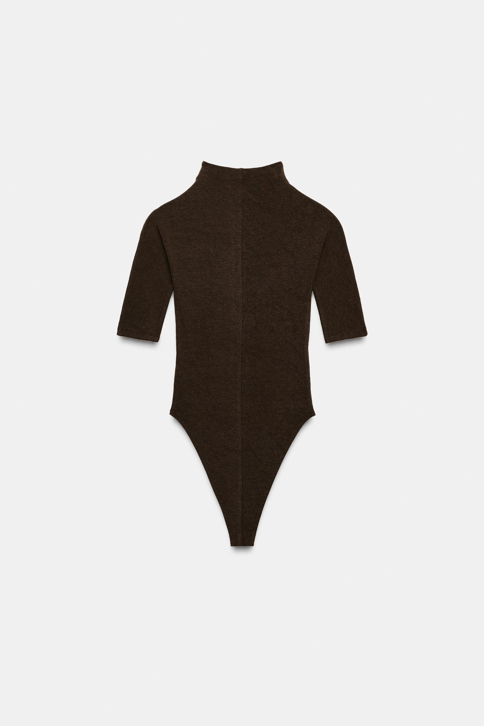 RUSTIC HIGH NECK BODYSUIT | Zara UK
