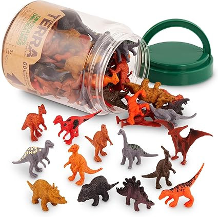 Terra by Battat – 60 Pcs Dinosaur Figures – Assorted Plastic Mini Animal Figurines For Kids 3... | Amazon (US)