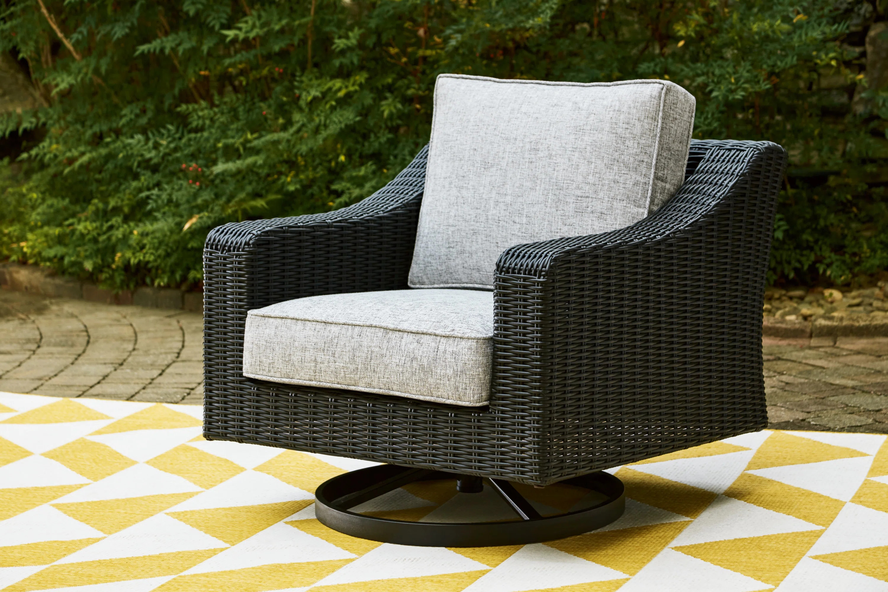 Gennelle Outdoor Swivel Lounge With Cushion | Wayfair North America