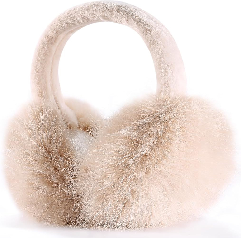 Ear Muffs for Winter Women & Men, Faux Fur Women's Earmuffs Winter, Fuzzy Earmuffs for Women Wint... | Amazon (US)