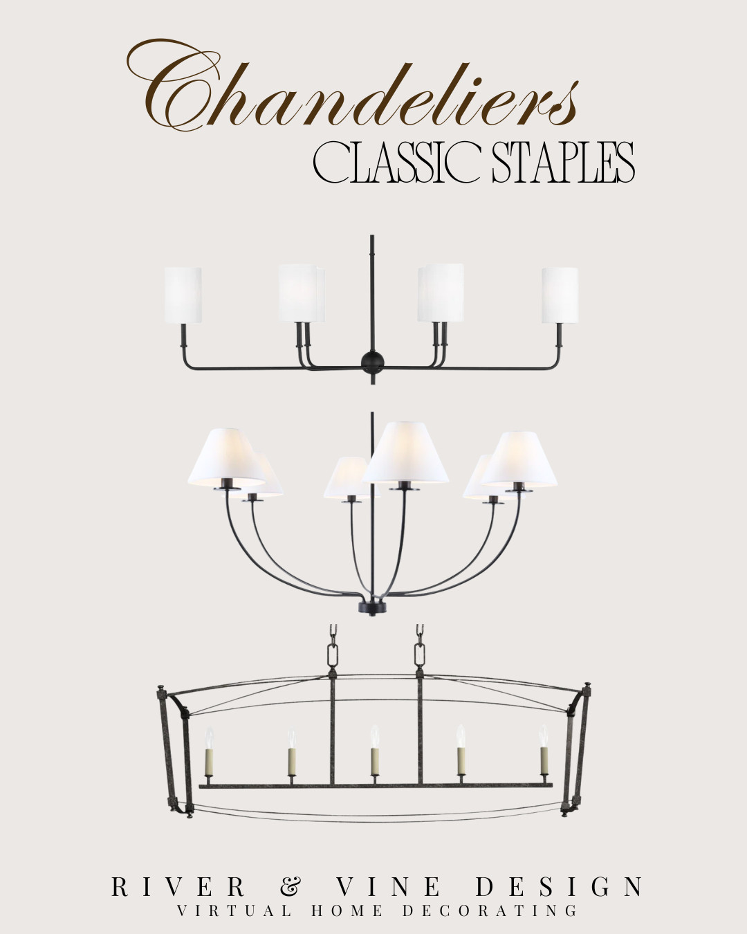 A classic chandelier is one of those pieces that can make an entire room feel more polished.

If your space feels almost finished but still needs that elevated detail, start with the lighting. A simple black chandelier with white shades or candle-style bulbs works in so many rooms — dining rooms, bedrooms, living rooms, entryways, and breakfast nooks.

I linked a few timeless options that feel classic without being boring, so you can get that designer look without overthinking it.

This post contains affiliate links and I may earn a small commission from purchases at no additional cost to you. 

 #LTKHome