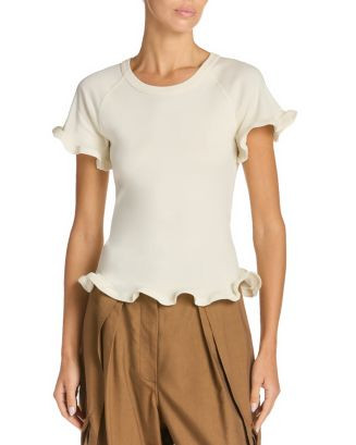 Stella McCartney Frilled Hem Ribbed Tee | Bloomingdale's Women | Bloomingdale's (US)