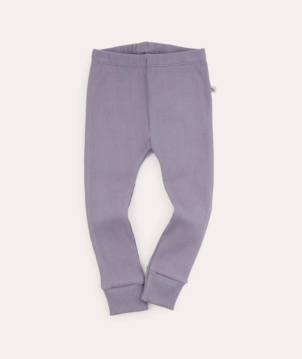 Organic Ribbed Legging - Lilac Mist | KIDLY