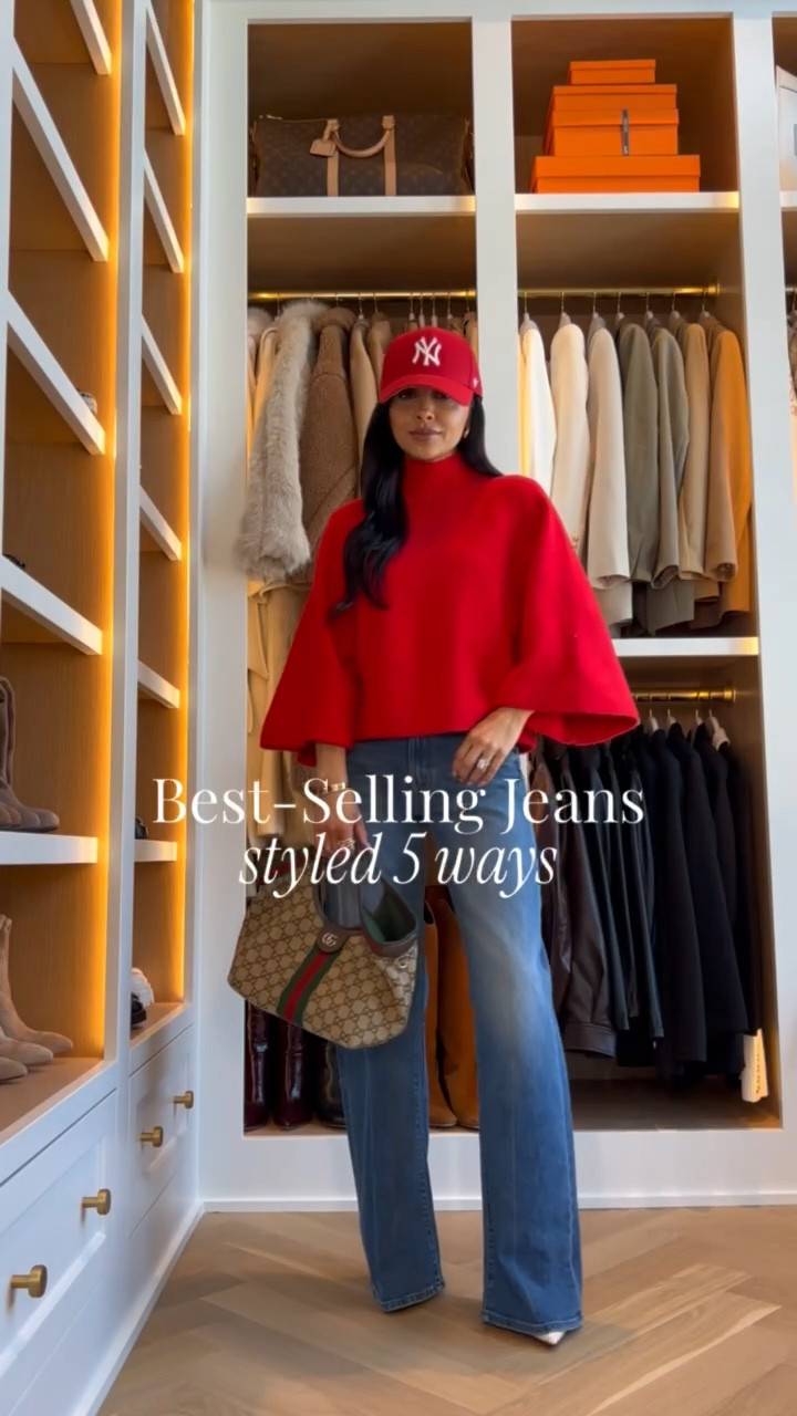 The best selling jeans styled 5 ways. These high waist wide leg jeans are the kind of denim you can truly build a wardrobe around. The fit is flattering through the waist and hips with a clean, elongating leg that works with heels, boots, or flats. I paired them with cozy Zara sweaters, structured Zara jackets, Prada heels, Gucci bags, and elevated Amazon accessories to show how effortlessly they transition from casual daytime to polished evening. A timeless silhouette that feels modern, versatile, and endlessly chic.

Mother The Lasso Heel Jeans – Wearing a size 24, runs TTS

MiaMiaMine Mother Lasso Heel jeans high waist wide leg jeans Nordstrom denim best selling jeans designer denim outfit ideas elevated everyday style Zara sweater outfit Gucci bag style Prada heels chic fall outfit capsule wardrobe staple versatile denim look

#LTKPetite #LTKmomlife #LTKOver40