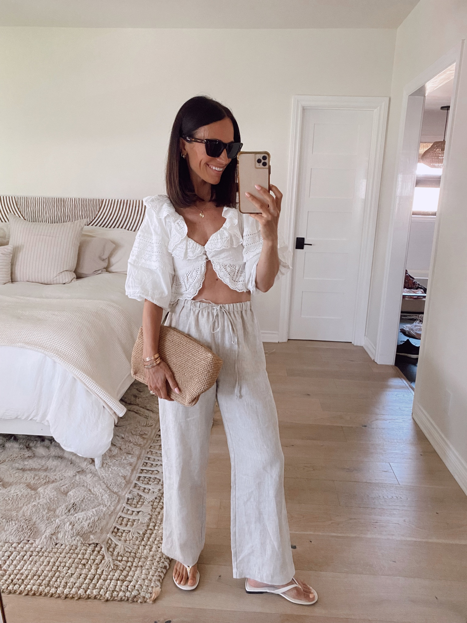 Casual summer date night outfit 
Wearing a petite in the pants and the length is perfect 


#LTKstyletip