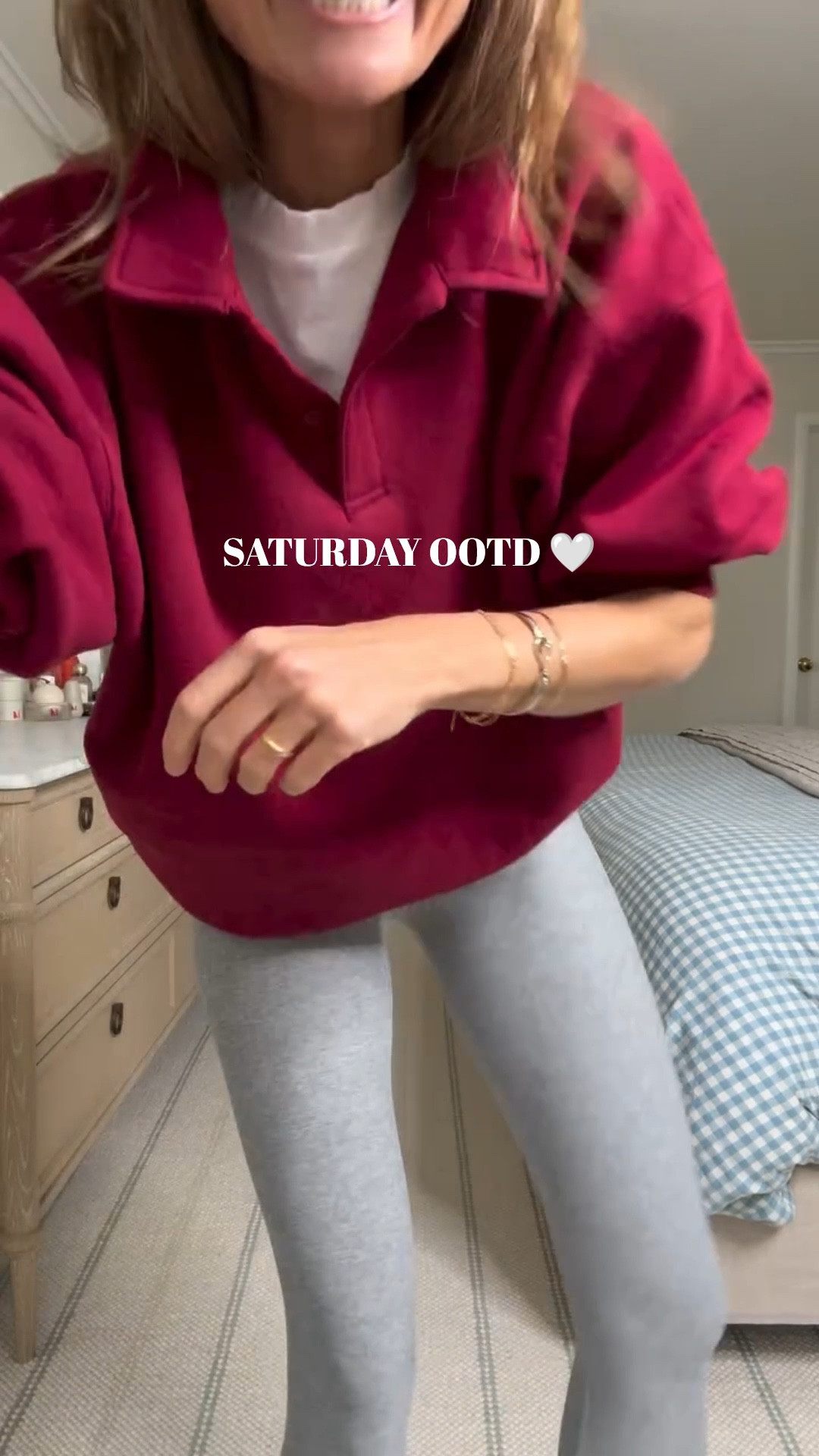 saturday ootd ☕✨🥐 . I hope you have some fun and relaxing weekend plans! 

💫 Rumored Airport Sweatshirt…I love this sweatshirt so much I now own it in 2 colors. Perfect for Saturday errands or travel & the best part is it looks like it’s currently 25% off! • perfectwhitetee Springsteen is one of my go-to tees for layering or wearing by itself. So soft and the perfect amount of boxiness to hold its shape • Beyond Yoga leggings are so soft and flattering. I own in several colors! • My sneakers are mostly sold out, but linking the paid I'd buy if I was looking for a new pair! 

Sizing notes:
wearing the s/m sweatshirt, small tee and sized up 1, to a medium in the leggings.

❤️ Follow if you’re looking for easy everyday outfit inspiration! 

#LTKActive #LTKStyleTip #LTKSaleAlert