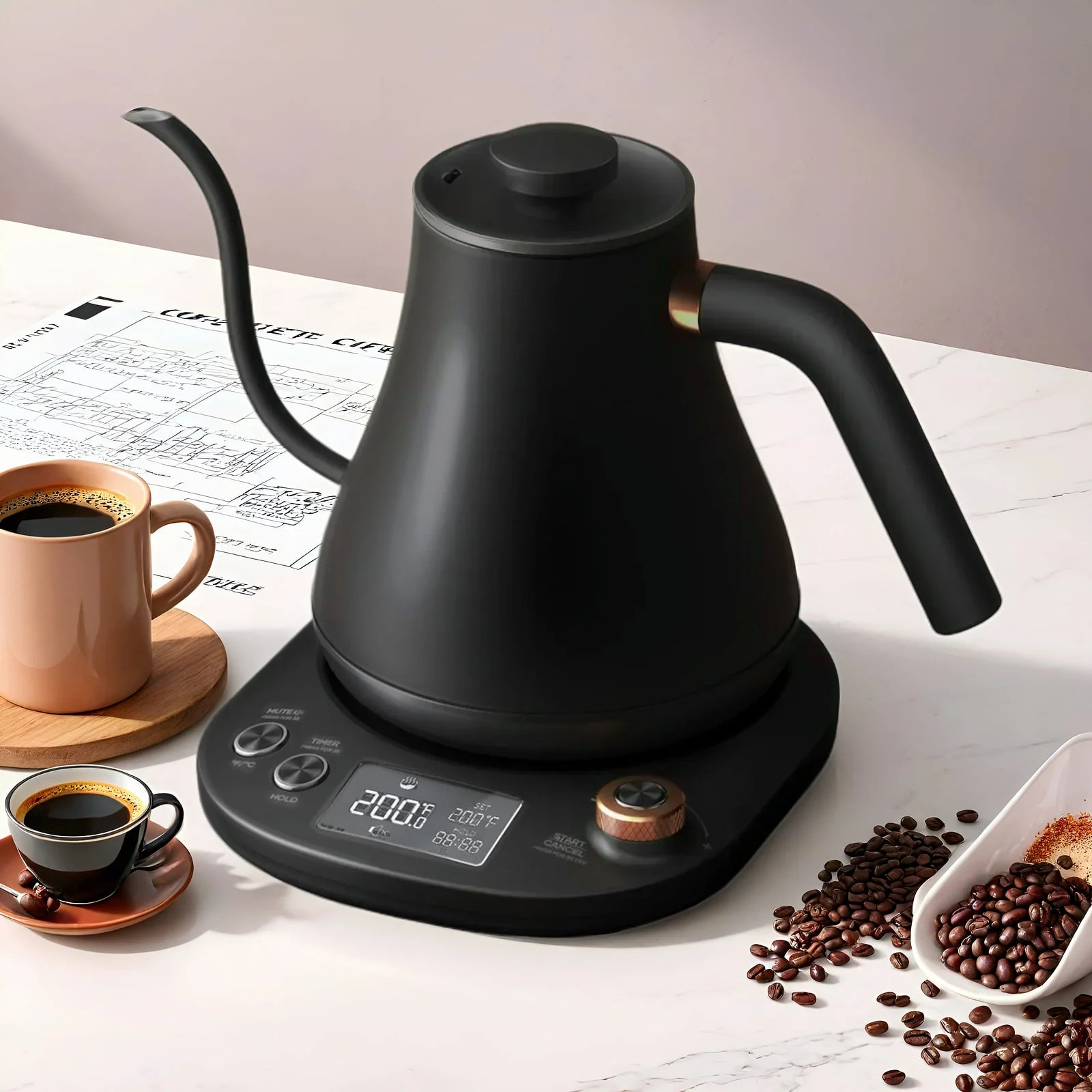 Electric Kettle Temperature Control, Gooseneck 28Oz Pour over Kettle for Coffee & Tea, Safe Stain... | Walmart (US)