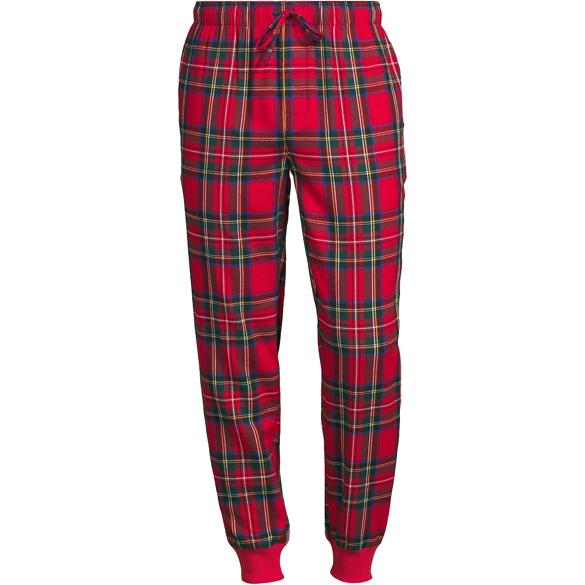 Men's Big and Tall Flannel Jogger Pajama Pants | Lands' End (US)