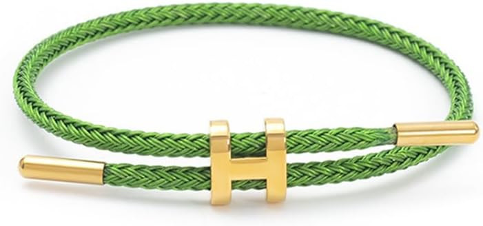 Steel Bracelet Link, Adjustable H-shape Wire Rope Bracelet, Lucky Jewelry with Titanium Buckle fo... | Amazon (US)