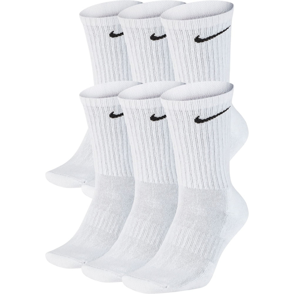 Nike Unisex Everyday Cotton Cushioned Crew Training Socks with DRI-FIT Technology (Pack of 6 Pair... | Walmart (US)