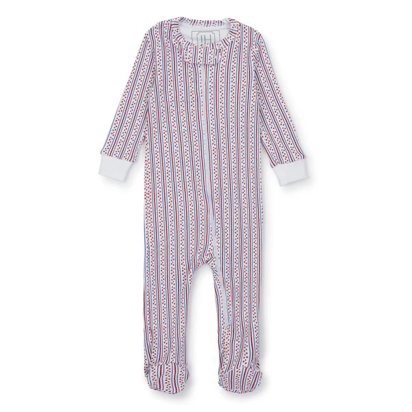 Parker Pima Cotton Zipper Pajama - Stars and Stripes | Lila and Hayes