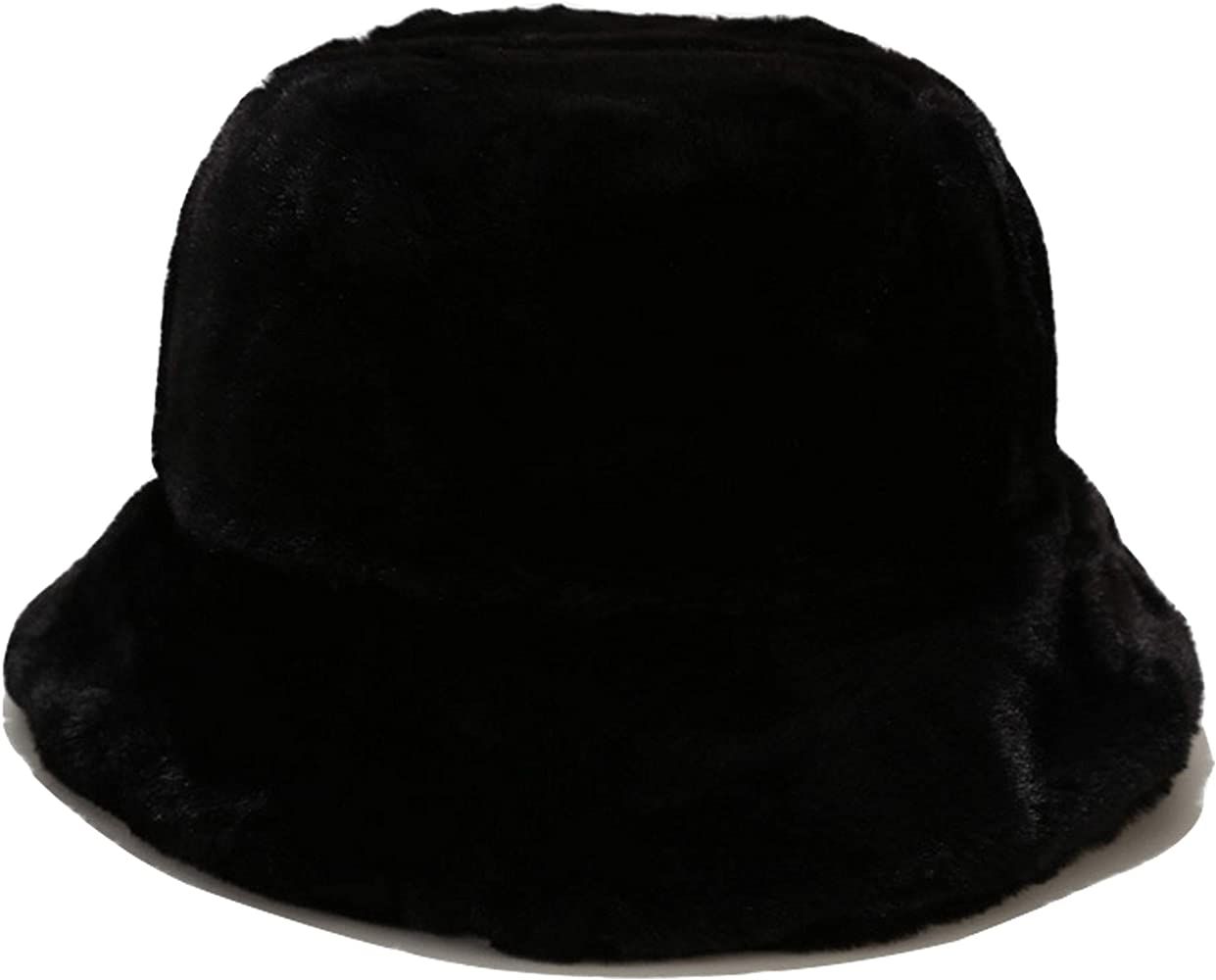Umeepar Winter Faux Fur Bucket Hat Fluffy Warm Hat for Women Men | Amazon (US)