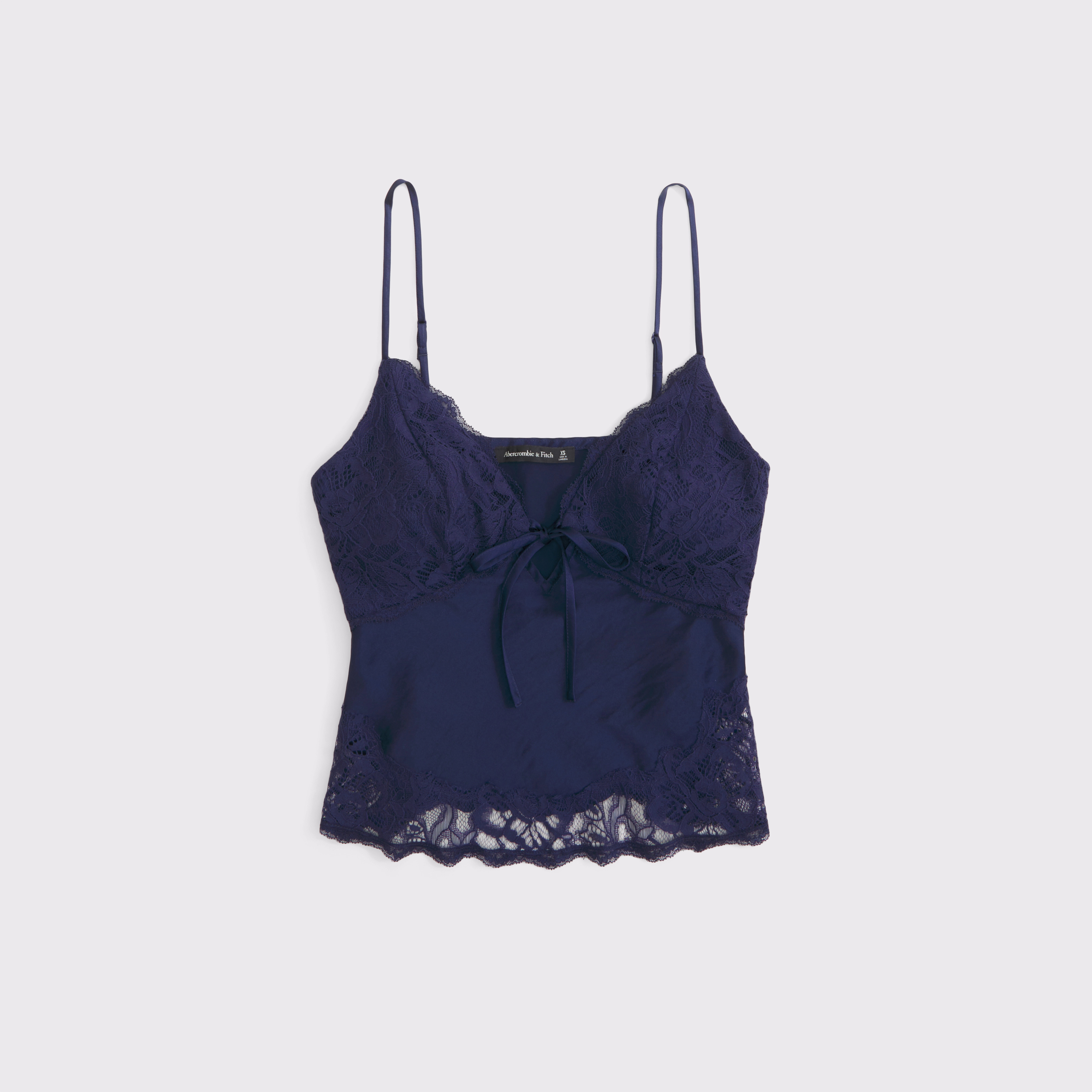 Bra-Free Lace-Pieced Set Top | Abercrombie & Fitch (US)
