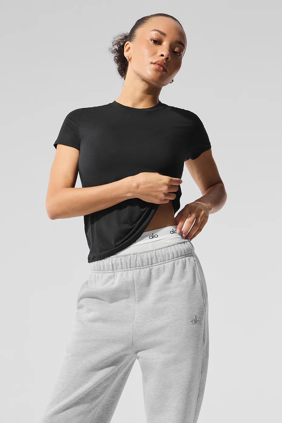 Alosoft Crop Finesse Short Sleeve | Alo Yoga