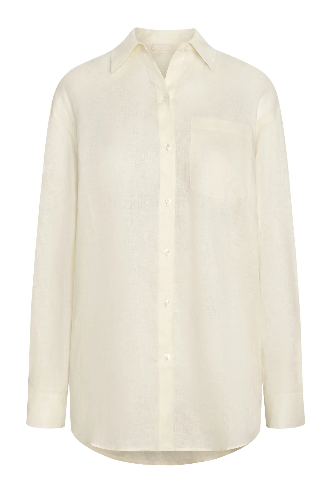 La Jolla Linen Shirt - Ivory Linen | Monday Swimwear
