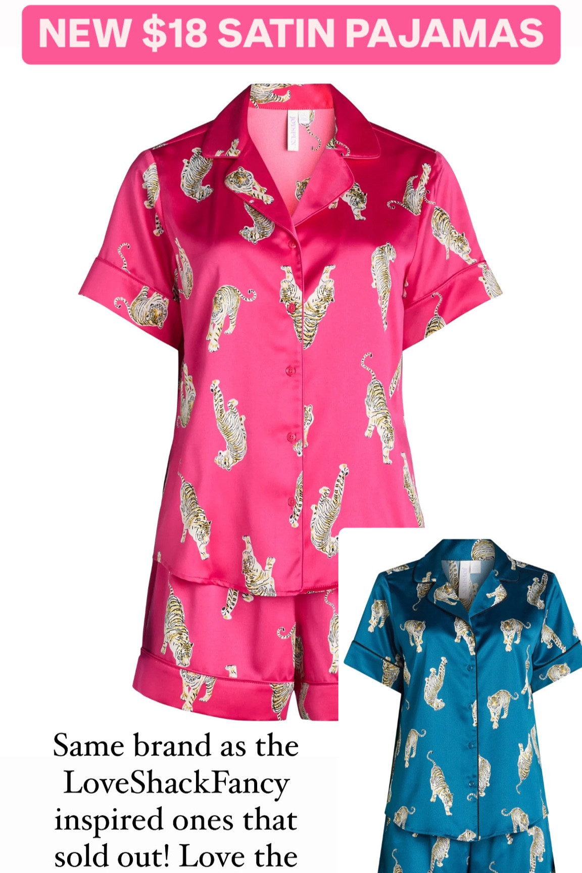 Pink satin pajama set / pink leopard satin pajama set / Walmart pajamas / Walmart fashion 

#LTKFindsUnder50