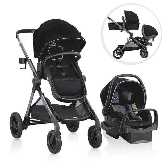 Evenflo Pivot Xpand Modular Travel System with LiteMax Infant Car Seat with Anti-Rebound Bar (Ayr... | Amazon (US)