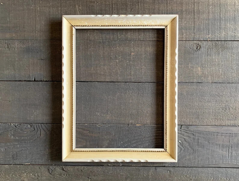 Empty Vintage Picture Frame, Vintage Wood Frame, Farmhouse, Shabby Chic Frame, MCM Picture Frame ... | Etsy (CAD)