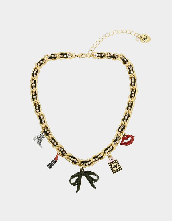 GOING ALL OUT CHARM CHAIN NECKLACE MULTI | Betsey Johnson