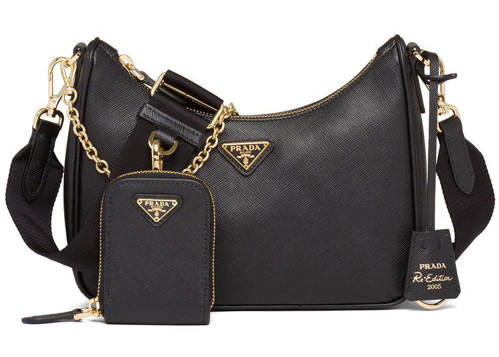 Women's Prada ReEdition 2005 Shoulder Bag Saffiano in Black | StockX