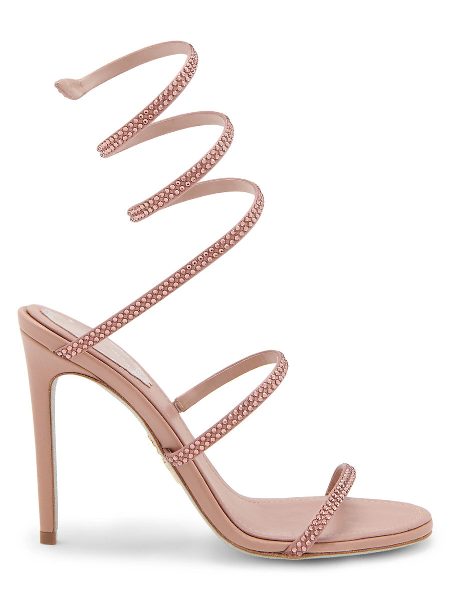 Women's Cleo 105MM Satin High-Heel Sandals - Blush - Size 10 | Saks Fifth Avenue