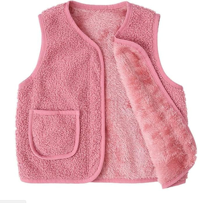 Baby Boys Girls Winter Vest Fleece Zip up Cute Soft Waistcoat Jackets | Amazon (US)