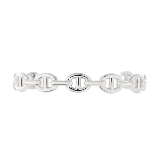 Pre-Owned Hermes Chaine d'Ancre Enchainee Cuff Bracelet Sterling Silver Medium at Nordstrom | Nordstrom